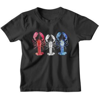 Mens Patriotic Lobster T-Shirt For Men With Three Lobsters Youth T-shirt - Thegiftio UK