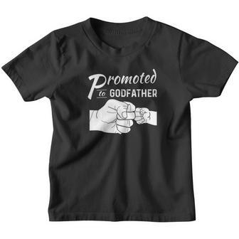 Mens Promoted To Godfather Uncle Fathers Day Gift Youth T-shirt - Thegiftio UK