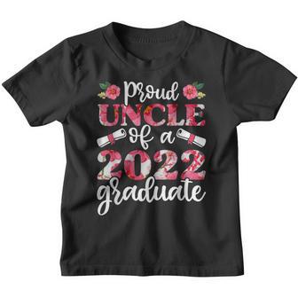 Mens Proud Uncle Of 2022 Graduate Funny Graduation Floral Youth T-shirt - Thegiftio UK