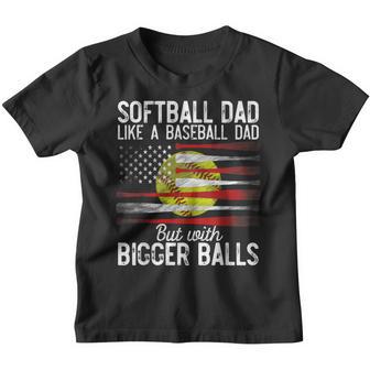 Mens Softball Dad Like A Baseball Dad Definition 4Th Of July Youth T-shirt - Thegiftio UK
