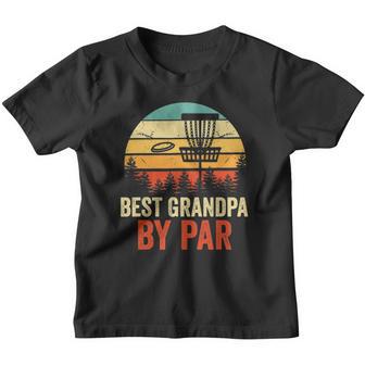 Mens Vintage Best Grandpa By Par Disc Golf Gift Men Fathers Day Youth T-shirt - Thegiftio UK