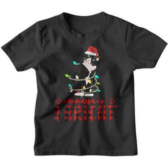 Meowy And Bright Black Cat Christmas Youth T-shirt - Thegiftio UK