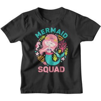 Mermaid Squad Women Girls Cute Outfit Happy Birthday Party Youth T-shirt - Thegiftio UK