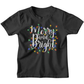 Merry And Bright Christmas Lights Family Matching Outfit Youth T-shirt - Thegiftio UK