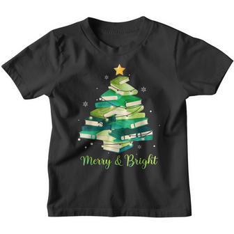 Merry And Bright Christmas Women Girls Kids Toddlers Cute Youth T-shirt - Thegiftio UK