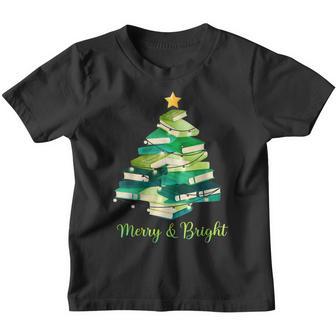 Merry And Bright Christmas Women Girls Kids Toddlers Cute Youth T-shirt - Thegiftio UK