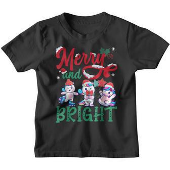 Merry And Bright Cute Unicorn Girls Christmas Funny Xmas Youth T-shirt - Thegiftio UK