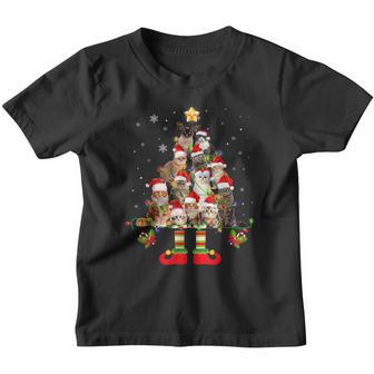 Merry Catmas Cat Xmas Tree Christmas Pajama Men Women Kids V3 Youth T-shirt - Thegiftio UK