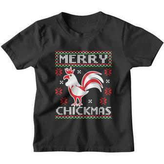 Merry Chickmas Chicken Ugly Christmas Sweater Gift Youth T-shirt - Monsterry AU