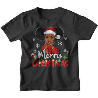 Merry Christmas Black Girl Magic African American Funny Xmas Youth T-shirt - Thegiftio UK