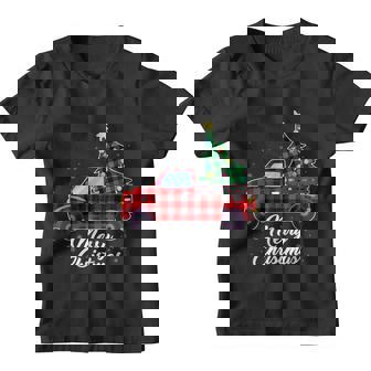 Merry Christmas Buffalo Truck Tree Red Plaid Family Matching V2 Youth T-shirt - Monsterry