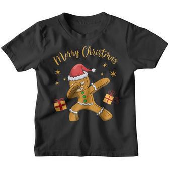 Merry Christmas Dabbing Gingerbread Man Kids Youth T-shirt - Thegiftio UK