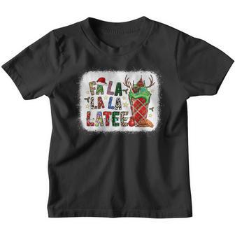 Merry Christmas Fa La La La Latte Youth T-shirt - Thegiftio UK