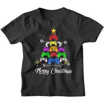 Merry Christmas Game Controller Tree Kid Adult Lights Gifts Youth T-shirt - Thegiftio UK