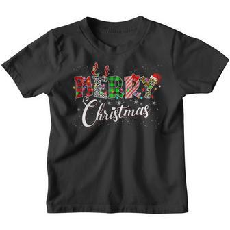 Merry Christmas Leopard Buffalo Red Plaid For Men Women Kids V3 Youth T-shirt - Thegiftio UK