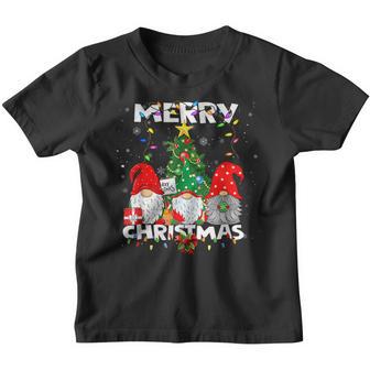 Merry Christmas Light Gnome Pajamas Youth T-shirt - Thegiftio UK