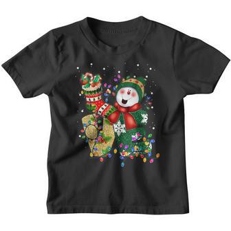 Merry Christmas Love Snowman Santa For Boys Girls Kids Youth T-shirt - Thegiftio UK