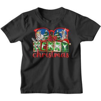 Merry Christmas Sunglasses Cute Donkey Kids Boys Girls Xmas Youth T-shirt - Thegiftio UK