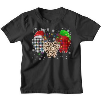 Merry Christmas Tooth Costume Dental Assistant Xmas Youth T-shirt - Thegiftio UK