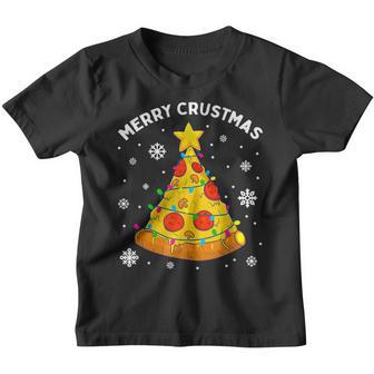 Merry Crustmas Pizza Christmas Tree Xmas Kids Men Youth T-shirt - Thegiftio UK