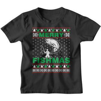 Merry Fishmas Funny Fishing Ugly Christmas Sweater Boys Men Youth T-shirt - Thegiftio UK