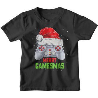 Merry Gamesmas Funny Christmas Video Gamer Boys Girls Kids Youth T-shirt - Thegiftio UK