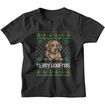 Merry Woofmas Ugly Christmas Sweater Funny Gift Youth T-shirt - Monsterry CA
