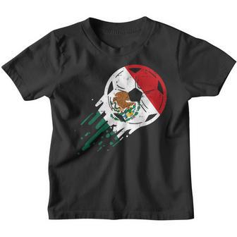Mexico Flag Soccer Ball Mexican Football Fan Men Women Kids Youth T-shirt - Thegiftio UK