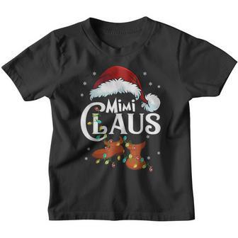 Mimi Claus Santa Hat Matching Christmas Family Group Youth T-shirt - Thegiftio UK