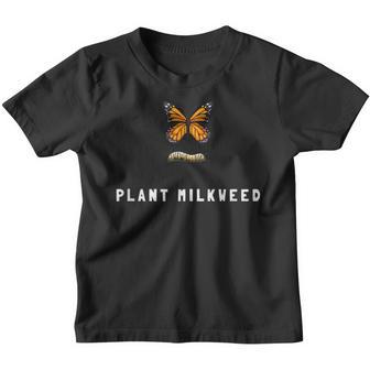 Monarch Butterfly Plant Milkweed Caterpillar V2 Youth T-shirt - Thegiftio UK