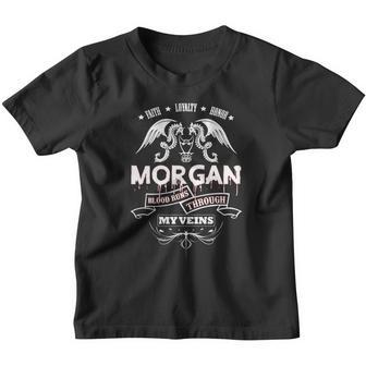 Morgan Blood Runs Through My Veins - Tshirt For Morgan Youth T-shirt - Thegiftio UK