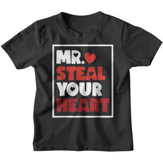 Mr Steal Your Heart Funny Valentines Day 2023 Boys Kids Youth T-shirt - Thegiftio UK