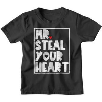 Mr Steal Your Heart Valentines Day Funny V Day Boys Kids V2 Youth T-shirt - Thegiftio UK