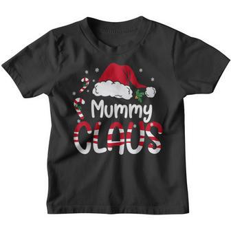 Mummy Claus Christmas Mummy Santa Family Matching Pjs Youth T-shirt - Thegiftio UK