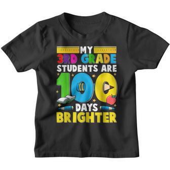My 3Rd Grade Students Are 100 Days Brighter Teacher Life Youth T-shirt - Thegiftio UK