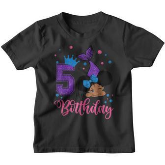 My 5Th Birthday Happy Little Mermaid On Her Birthday Youth T-shirt - Thegiftio UK