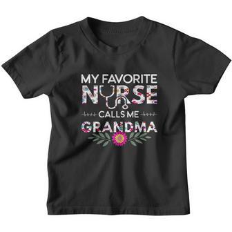My Favorite Nurse Calls Me Grandma Youth T-shirt - Thegiftio UK