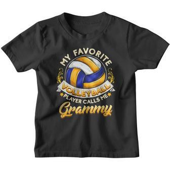 My Favorite Volleyball Player Calls Me Grammy Youth T-shirt - Thegiftio UK