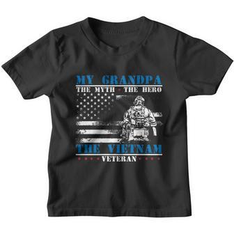 My Grandpa The Myth The Hero The Legend Vietnam Veteran Gift Youth T-shirt - Monsterry UK