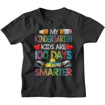My Kindergarten Kids Are 100 Days Smarter 100Th Day School V2 Youth T-shirt - Thegiftio UK