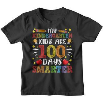My Kindergarten Kids Are 100 Days Smarter 100Th Day Teachers Youth T-shirt - Thegiftio UK