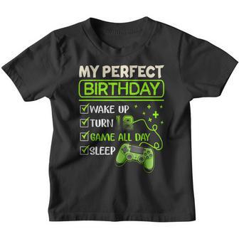 My Perfect Day Video Games Gaming Gifts 12Th Birthday Boys Youth T-shirt - Thegiftio UK