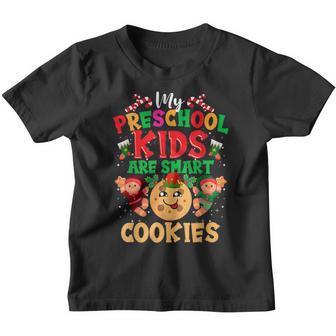 My Preschool Kids Are Smart Cookies Funny Teacher Christmas Youth T-shirt - Thegiftio UK