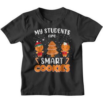 My Students Kids Are Smart Cookies Funny Christmas Teacher V2 Youth T-shirt - Thegiftio UK