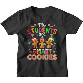 My Students Kids Are Smart Cookies Funny Teacher Christmas V2 Youth T-shirt - Thegiftio UK