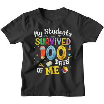My Students Survived 100 Days Of Me 100 Days School Teachers V2 Youth T-shirt - Seseable