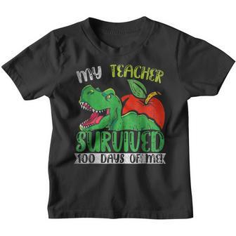 My Teacher Survived 100 Days Of Me 100 Days Of School Youth T-shirt - Thegiftio UK