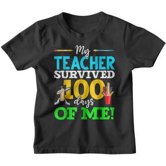 My Teacher Survived 100 Days Of Me Dab 100 Days Of School  Youth T-shirt