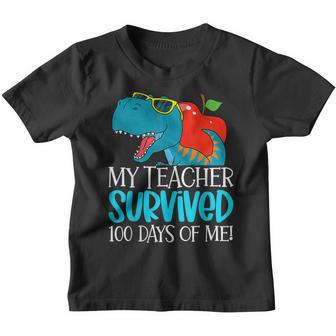 My Teacher Survived 100 Days Of Me Funny 100 Days Of School Youth T-shirt - Thegiftio UK