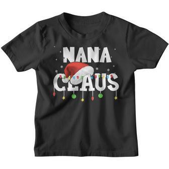 Nana Claus Santa Hat Matching Christmas Family Group Youth T-shirt - Thegiftio UK